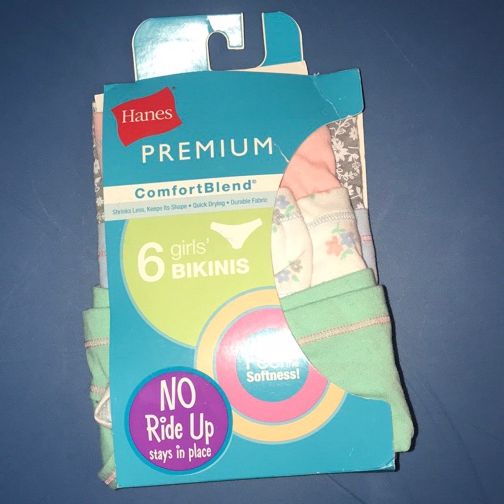 6 Girls Hanes Tagless Bikinis